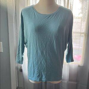 Rachel Zoe Blue 3/4 Sleeve Relaxed Blouse